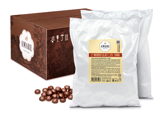 Amare шоколадная глазурь "Молочная Британия",  капли 5,5 мм